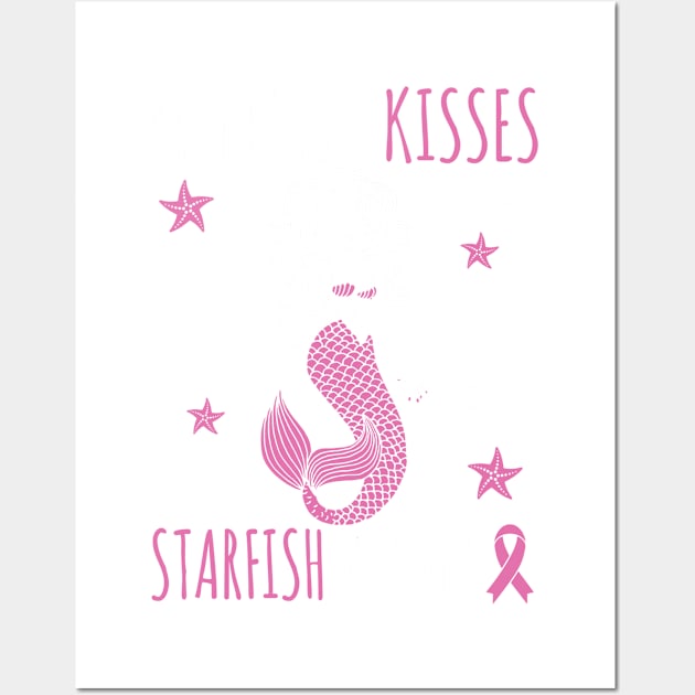 Mermaid - Starfish Wishes Wall Art by APuzzleOfTShirts